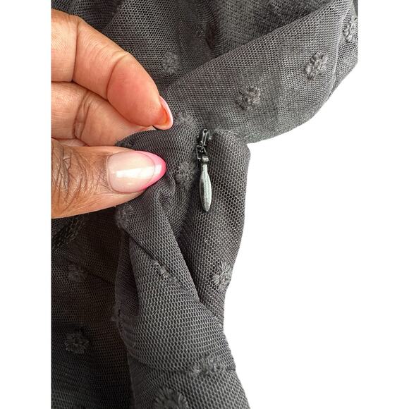 Tuckernuck Black Onyx Wedding Guest Tulle Giselle Formal Maxi Gown Dress Medium - Picture 11 of 15